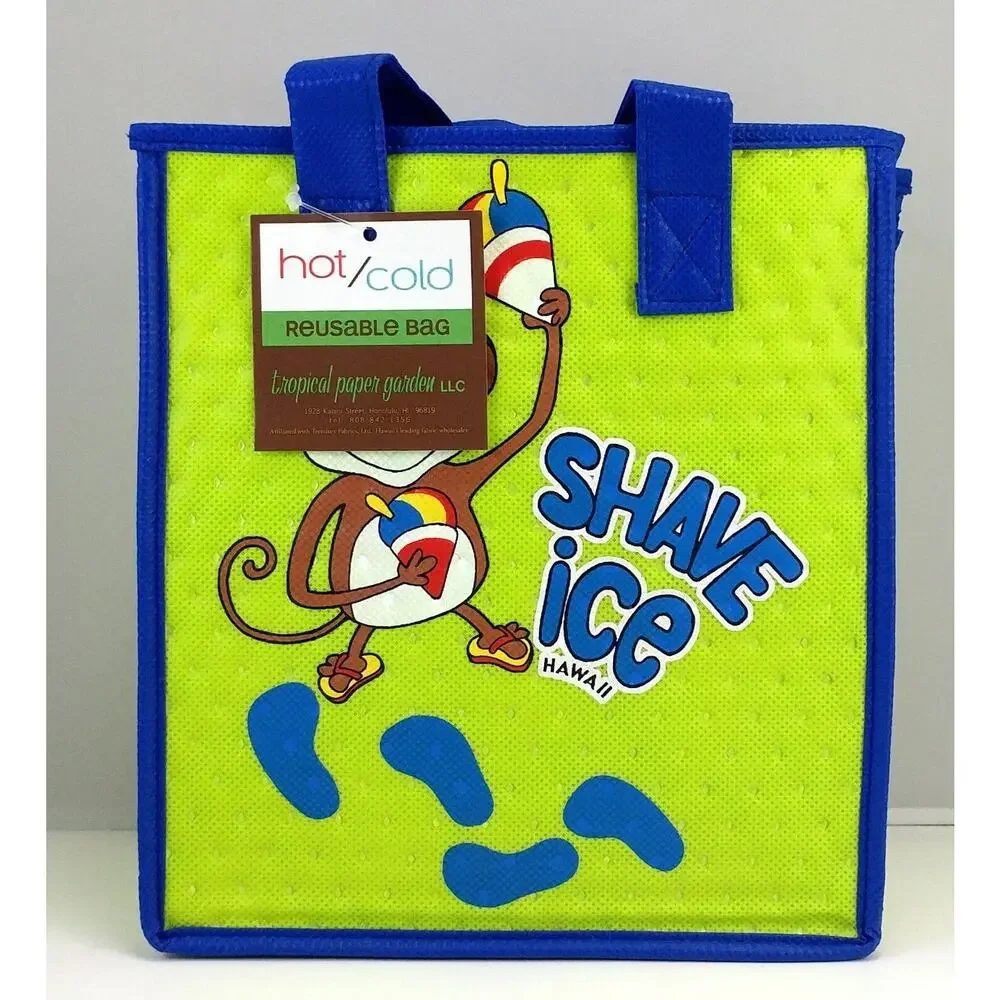 Reusable Shopping Bag / Tote / Lunch Bag / Insulated /Thermal  Tropical Paper